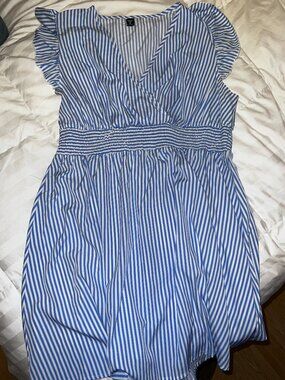 Brand New Blue and White Striped Dress